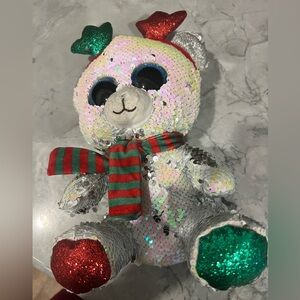 Sequin Holiday Bear Plush